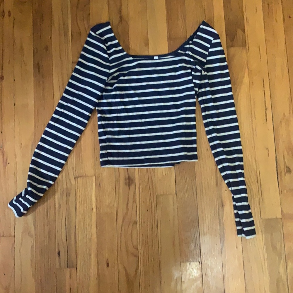 Navy Blue and Yellow Striped